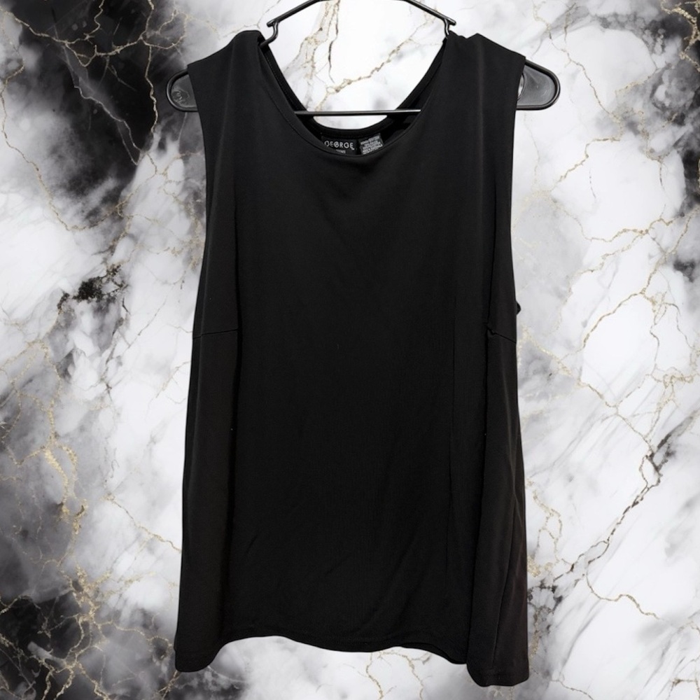 George Black Sleeveless Scoop Neck Tank size 18W/20W